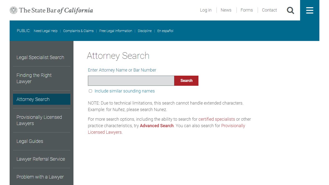 Attorney Search - The State Bar of California