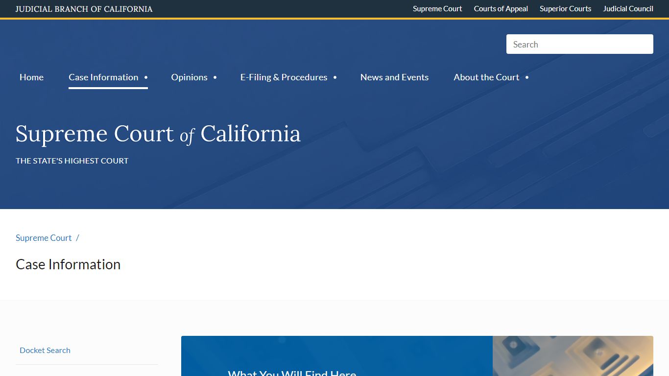 Case Information - supreme_court - California